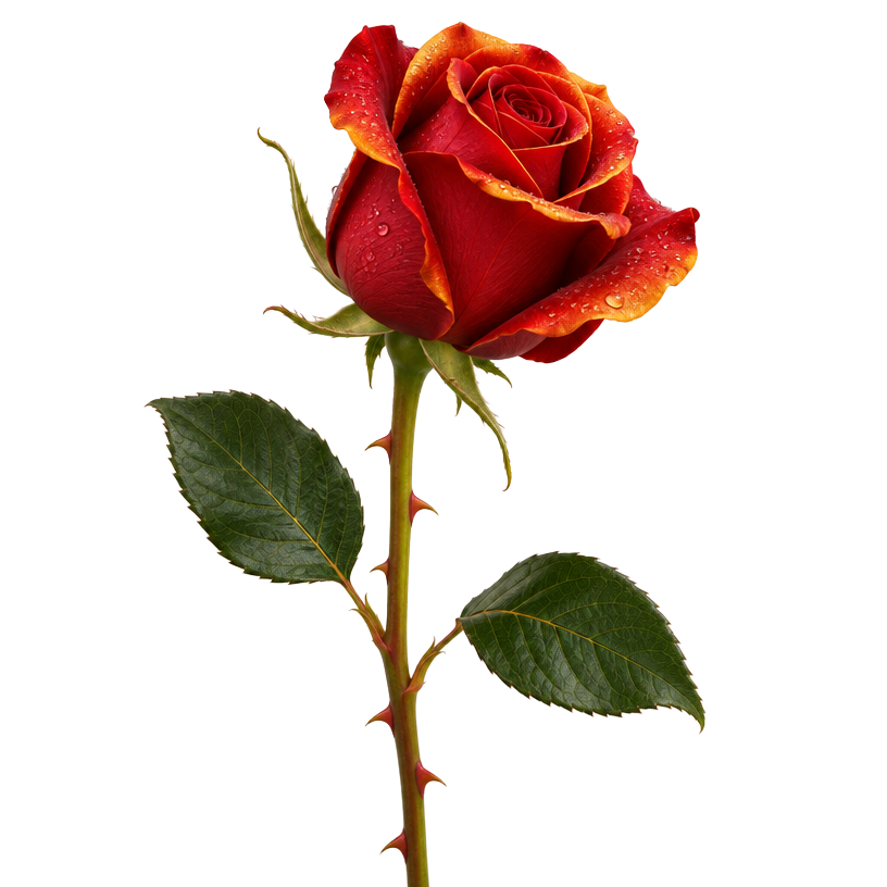 A single red rose